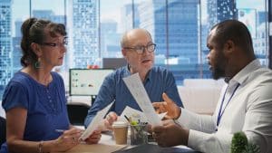 old couple worried with project 2025 social security cuts