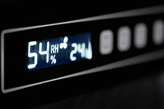 A digital display showing reduced energy consumption on a smart meter, symbolizing the financial savings from efficient appliances.