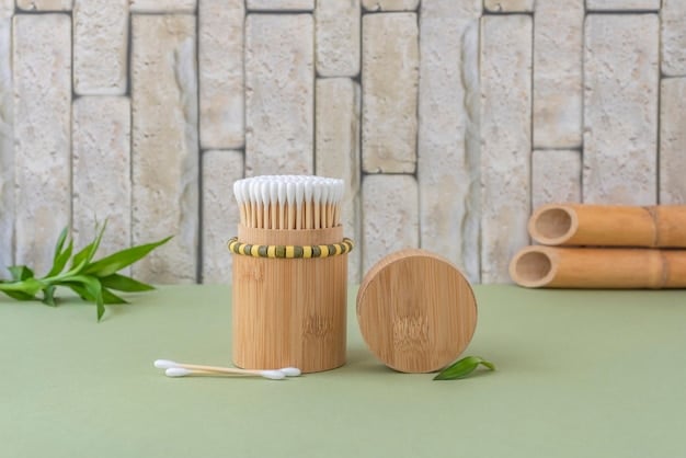 A close-up of a bamboo toothbrush, solid shampoo bar, and a reusable safety razor artfully arranged on a wooden bathroom counter, conveying a minimalist, eco-friendly aesthetic.