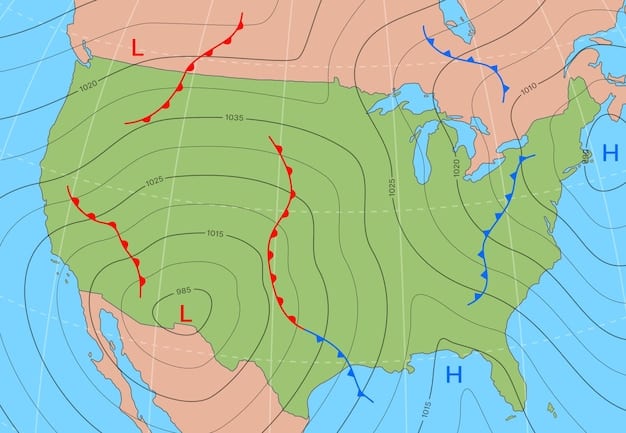 A detailed map of the US highlighting regions most vulnerable to sea-level rise and extreme heat, with arrows indicating potential internal migration routes.