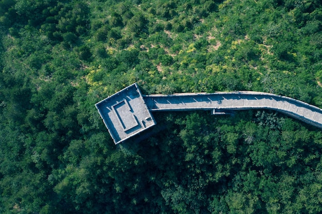 A drone shot showing solar panels on hotel rooftops in a popular tourist destination, demonstrating green energy initiatives.