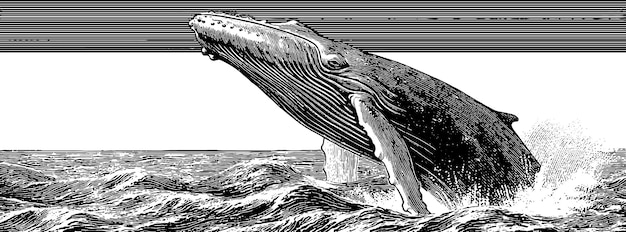 A detailed illustration of a humpback whale vocalizing, with sound waves emanating from its mouth, overlaid with faint, broad sound waves representing ship noise, creating a visual metaphor for acoustic masking in the ocean.