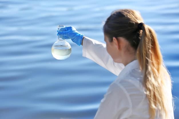 Scientists collecting water samples from a research vessel in US waters, symbolizing data collection and scientific research efforts for marine biodiversity protection.