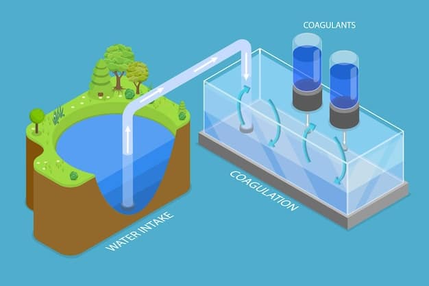 A detailed schematic illustrating a modern, closed-loop aquaculture system, emphasizing water filtration, waste re-utilization, and minimal environmental impact.