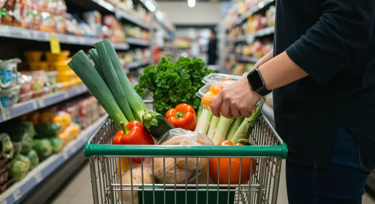 Person selecting fresh, affordable produce for healthy meals