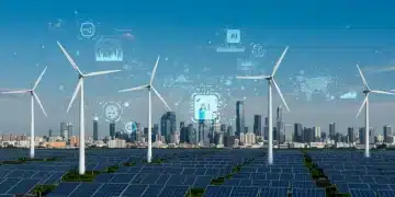 AI Green Tech: 5 Predictive Analytics Trends for 2025 AI-powered green technology transforming urban landscapes with renewable energy and smart data