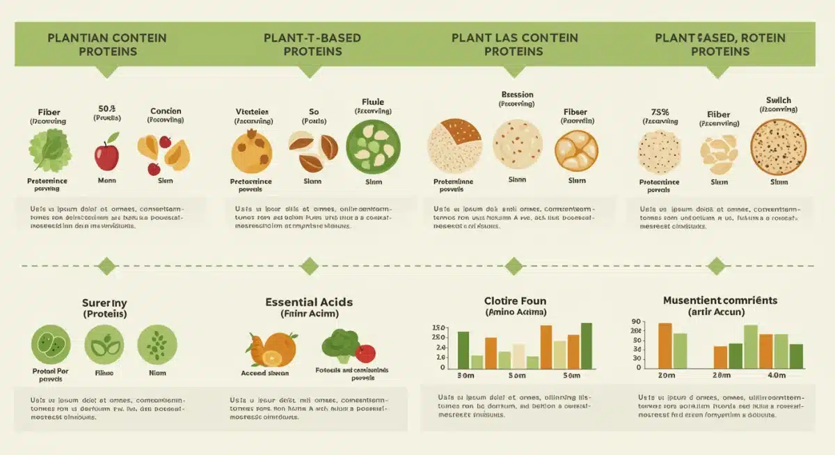 Nutritional comparison of plant-based proteins infographic