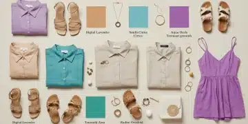 Summer Fashion Color Palette 2025: Top 6 Hues Revealed Summer Fashion Color Palette 2025: Flat lay of vibrant clothing and accessories in trending hues.