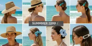 Summer Hair Accessories 2025: Top 3 Trends for Fresh, Functional Looks Diverse individuals wearing trendy and functional summer hair accessories 2025 at the beach