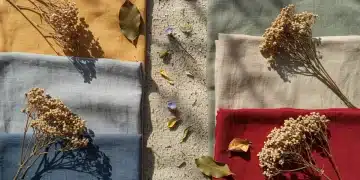 Sustainable Summer Fabrics 2025: Eco-Chic Styles Guide Collection of sustainable summer fabrics for 2025, including organic cotton, linen, hemp, Tencel, and recycled polyester, displayed with eco-friendly aesthetics.