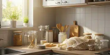 Eco-friendly kitchen with plastic-free alternatives