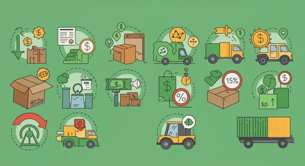 Sustainable plastic-free supply chain with 15% cost reduction for small businesses