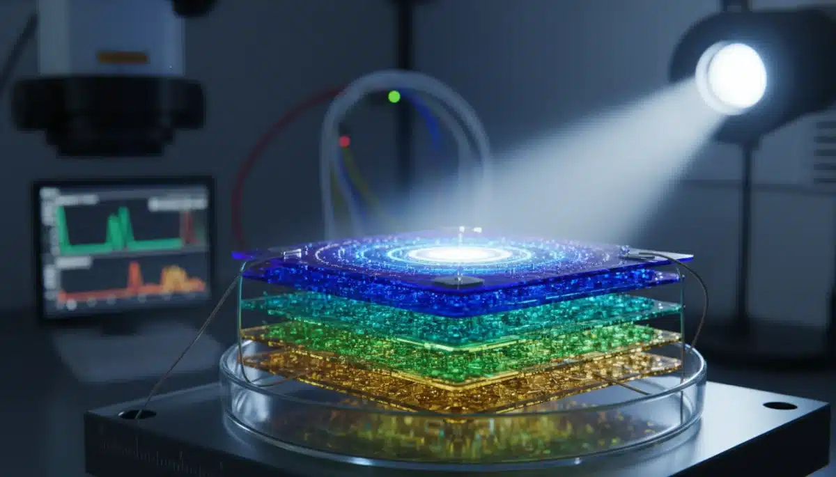 Close-up of advanced photovoltaic cell demonstrating next-gen solar technology.